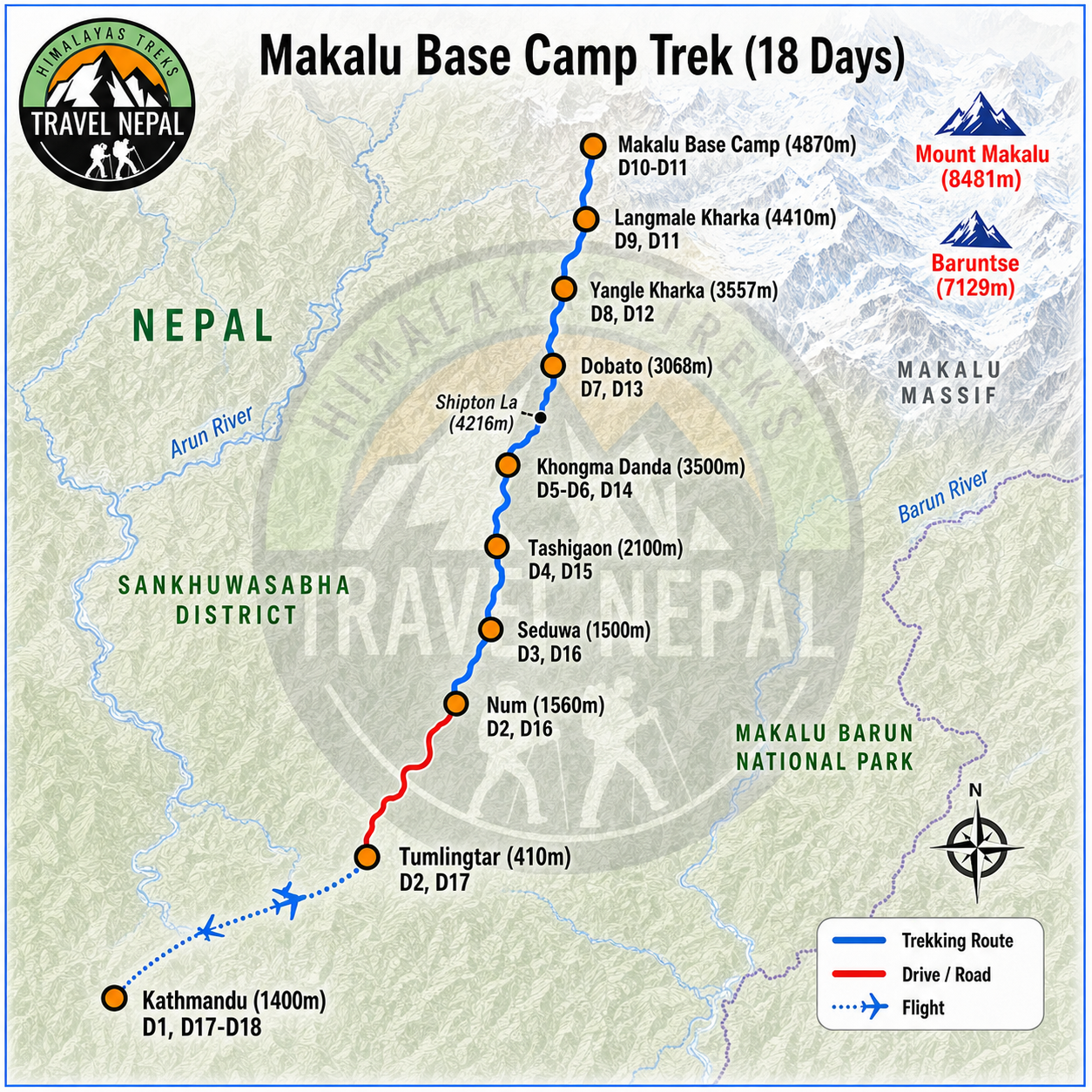 Makalu Base Camp Trek – 18 Days